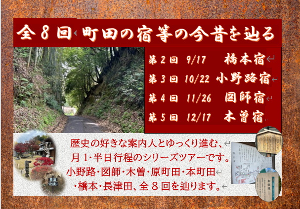 【全8回 町田の宿等の今昔を辿る ~第3回小野路宿~10月22日(木)】