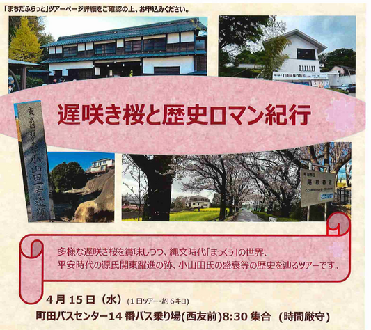 遅咲き桜と歴史ロマン紀行