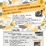 【満員御礼】11月23日(土・祝)森林インストラクターと巡る街中の再発見「秋のリトリート～五感目覚める森林浴体験～」忠生公園から簗田寺を巡る