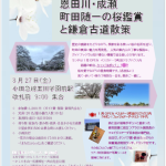 【3月27日(金)　恩田川・成瀬　町田随一の桜観賞と鎌倉古道散策】